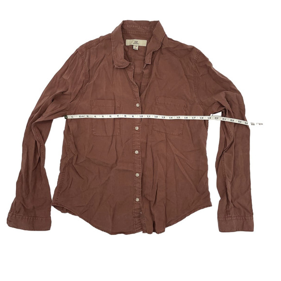 Thread & Supply Rustic Red Button Down Cotton Shirt - Picture 4 of 5